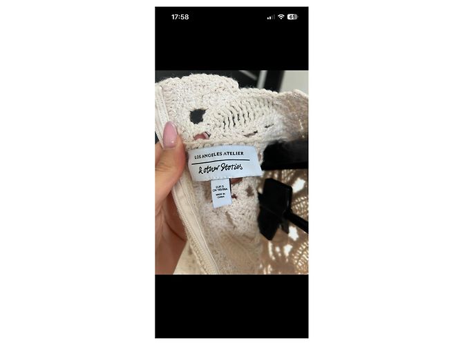 & Other Stories Top de crochet beige - vista 4