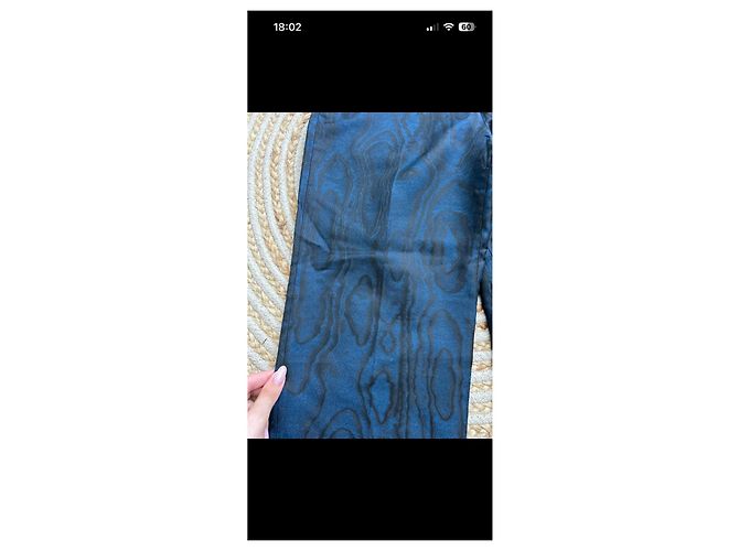 & Other Stories Blau-schwarz gemusterte Hose - Ansicht 2