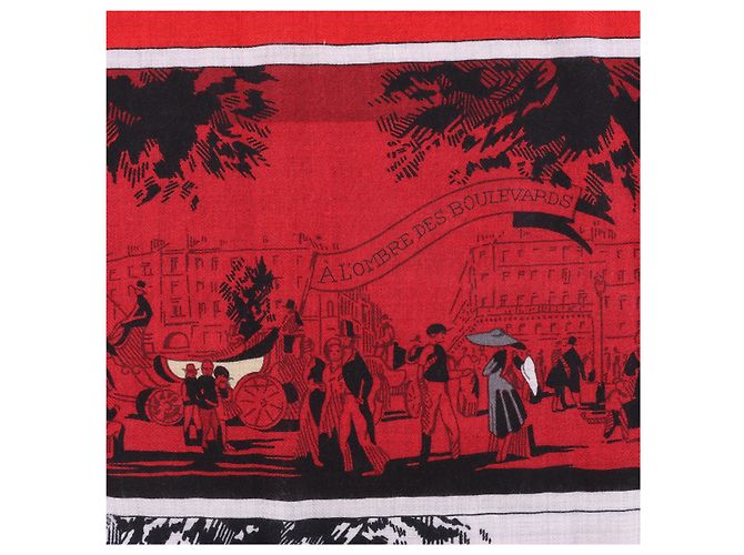 Silk In Hermès A L'OMBRE DES BOULEVARDS Carré Géant in Red Rot - Ansicht 11