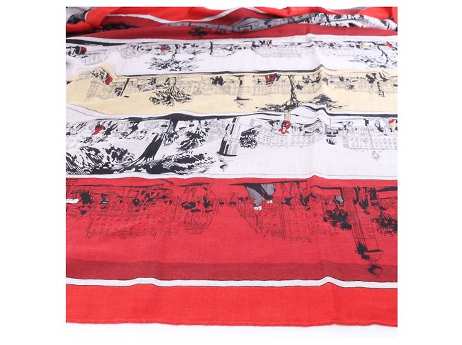 Silk In Hermès A L'OMBRE DES BOULEVARDS Carré Géant in Red Rot - Ansicht 5