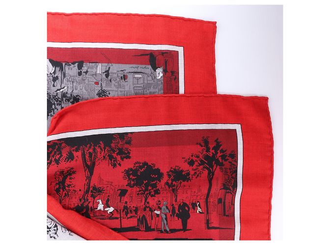 Silk In Hermès A L'OMBRE DES BOULEVARDS Carré Géant in Red Rot - Ansicht 7