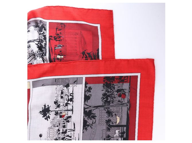 Silk In Hermès A L'OMBRE DES BOULEVARDS Carré Géant in Red Rot - Ansicht 8