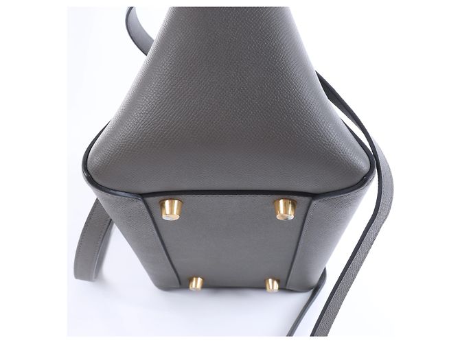 Céline Borsa a mano 2 vie Celine Belt Bag Mini in pelle Grigio - vista 10
