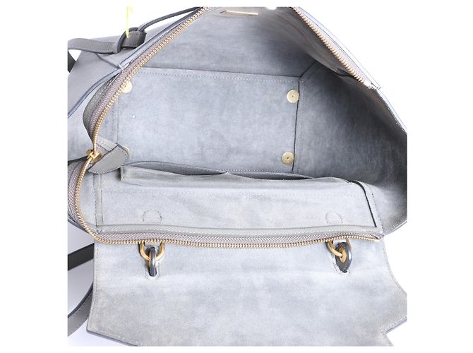 Céline Borsa a mano 2 vie Celine Belt Bag Mini in pelle Grigio - vista 12