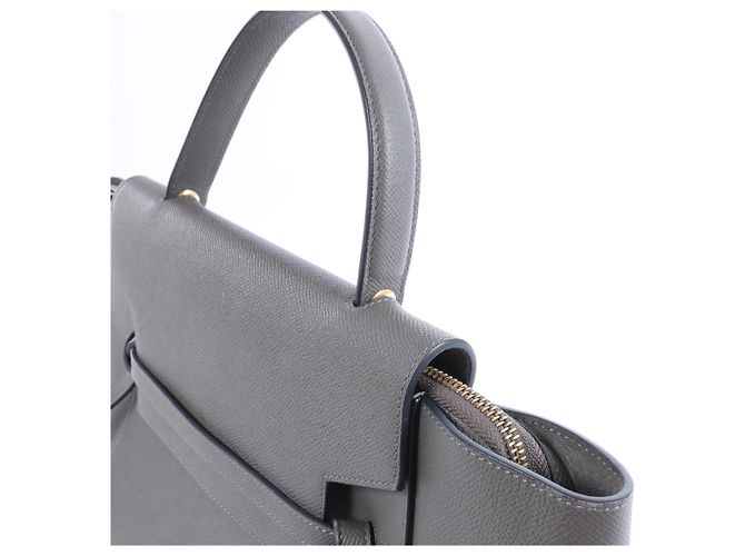 Céline Borsa a mano 2 vie Celine Belt Bag Mini in pelle Grigio - vista 3
