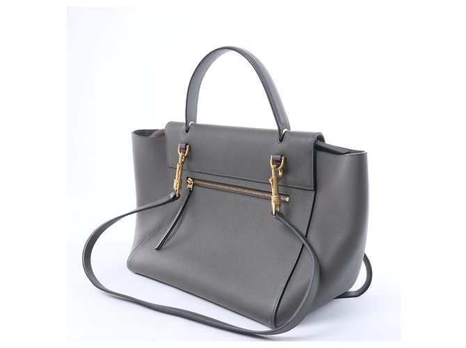 Céline Borsa a mano 2 vie Celine Belt Bag Mini in pelle Grigio - vista 4