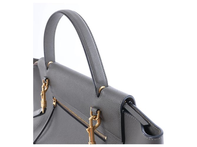 Céline Borsa a mano 2 vie Celine Belt Bag Mini in pelle Grigio - vista 5