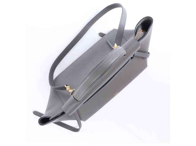 Céline Borsa a mano 2 vie Celine Belt Bag Mini in pelle Grigio - vista 6