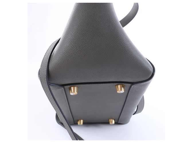 Céline Borsa a mano 2 vie Celine Belt Bag Mini in pelle Grigio - vista 9