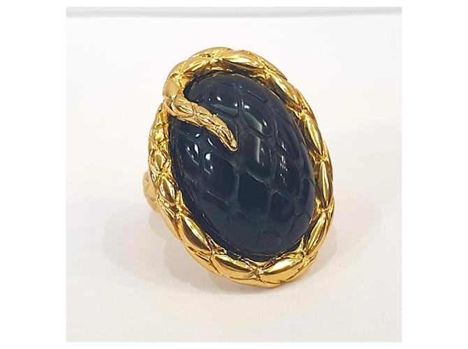 Anello Serpente Just Cavalli Nero D'oro - vista 3