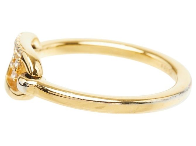 Anello Fendi con logo FF placcato oro D'oro - vista 3