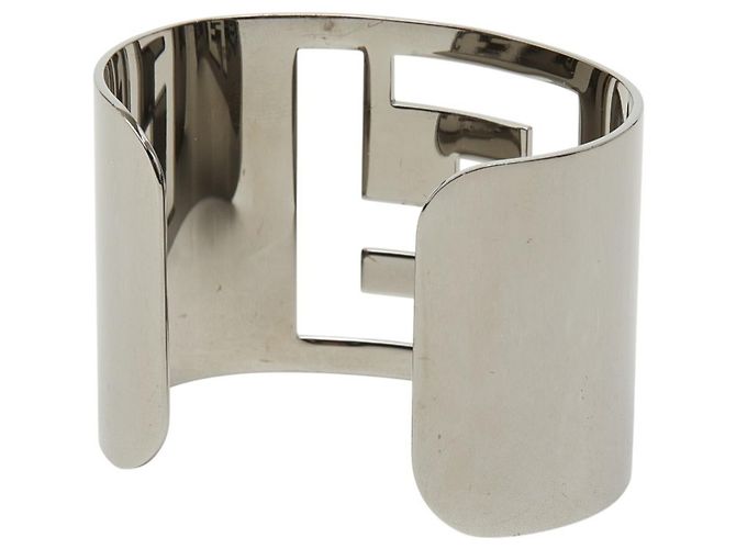 Bracciale Rigido Fendi FF Logo Argento - vista 2