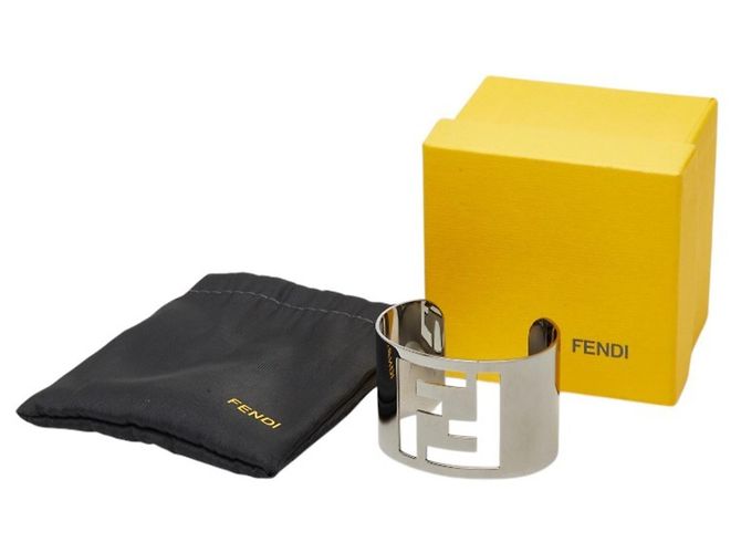 Bracciale Rigido Fendi FF Logo Argento - vista 5