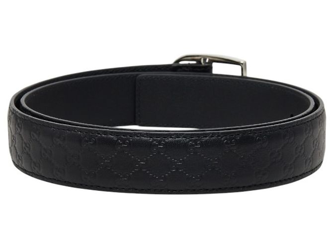 Cintura Gucci Microguccissima in pelle nera Nero - vista 3