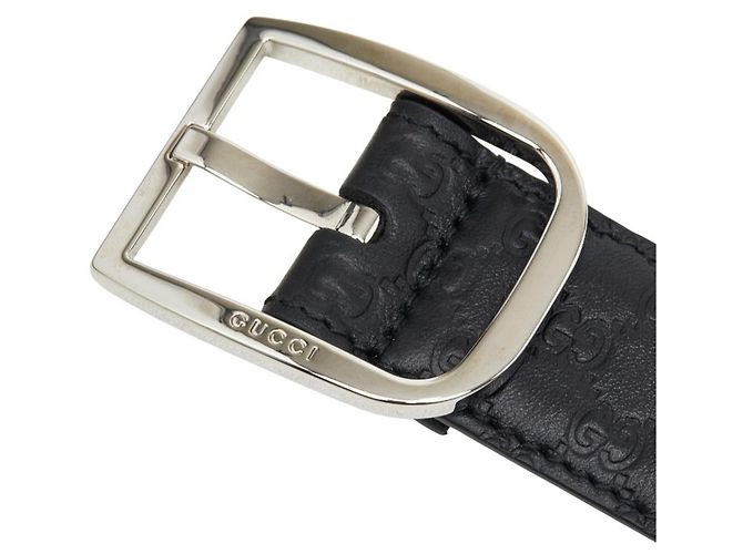 Cintura Gucci Microguccissima in pelle nera Nero - vista 4