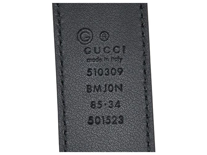 Cintura Gucci Microguccissima in pelle nera Nero - vista 5