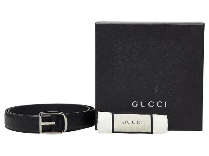 Cintura Gucci Microguccissima in pelle nera Nero - vista 6