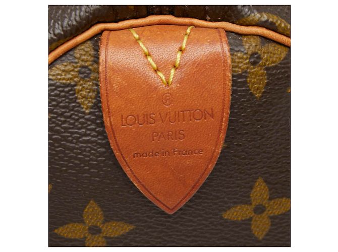 Borsa Mini Boston Louis Vuitton Monogram Speedy 30 Marrone - vista 10