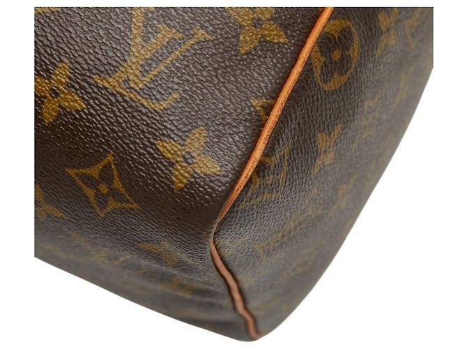 Borsa Mini Boston Louis Vuitton Monogram Speedy 30 Marrone - vista 4