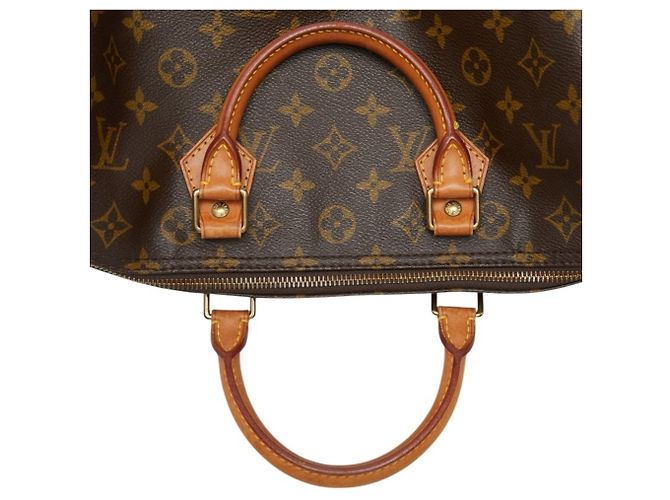 Borsa Mini Boston Louis Vuitton Monogram Speedy 30 Marrone - vista 8