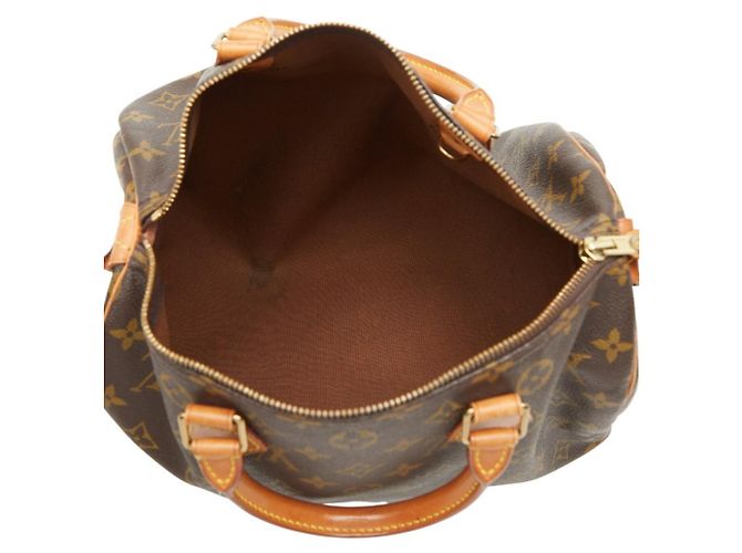 Borsa Mini Boston Louis Vuitton Monogram Speedy 30 Marrone - vista 9