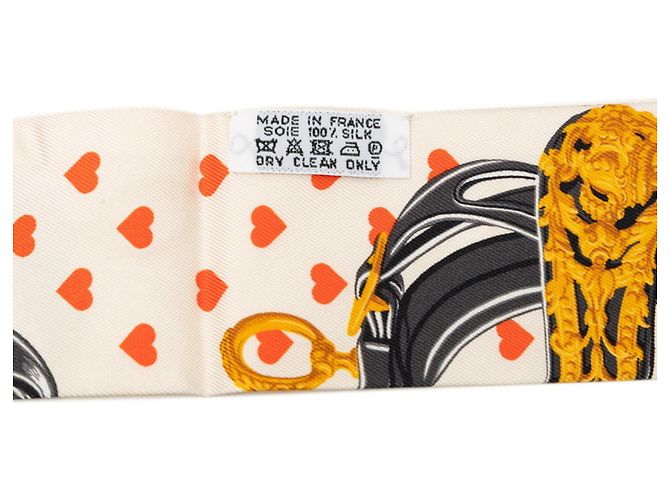 Hermès Hermes Twilly Brides de Gala LOVE Schal Schwarz Roh - Ansicht 4