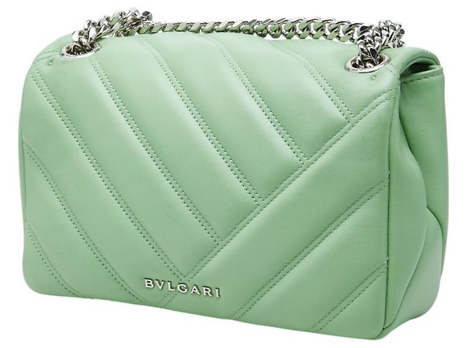 Bulgari Borsa a tracolla e spalla con catena Bvlgari Serpenti Cabochon Verde - vista 2