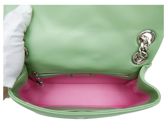 Bulgari Borsa a tracolla e spalla con catena Bvlgari Serpenti Cabochon Verde - vista 9