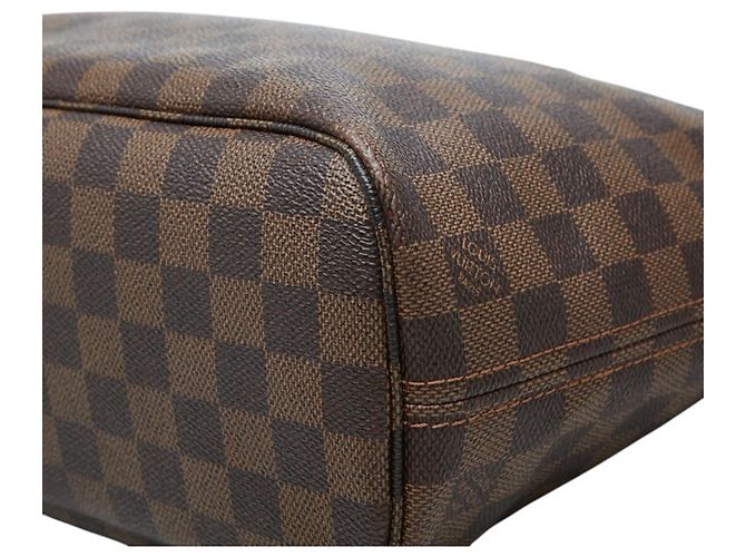 Borsa a mano Louis Vuitton Damier Neverfull PM Tote Bag Marrone - vista 4