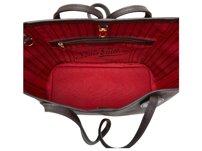 Borsa a mano Louis Vuitton Damier Neverfull PM Tote Bag Marrone - vista 8