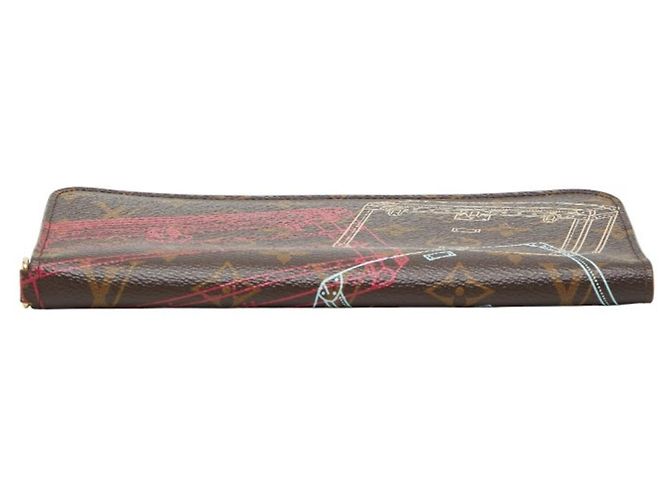 Louis Vuitton Monogram Portefeuille Insolite Long Wallet Marrone Multicolore - vista 3