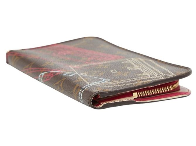 Louis Vuitton Monogram Portefeuille Insolite Long Wallet Marrone Multicolore - vista 4