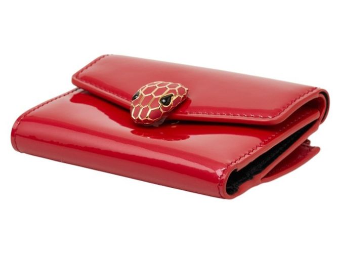 Bulgari Cartera Bvlgari Serpenti Tri-fold Rosa Roja - vista 4