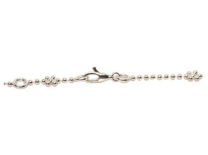 Collana con pendente Gucci con motivo floreale e logo Interlocking G Argento - vista 4