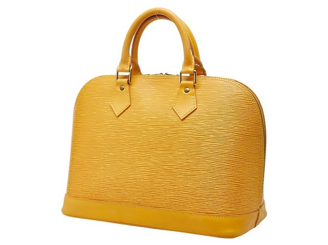 Borsa Louis Vuitton Epi Alma Giallo - vista 2