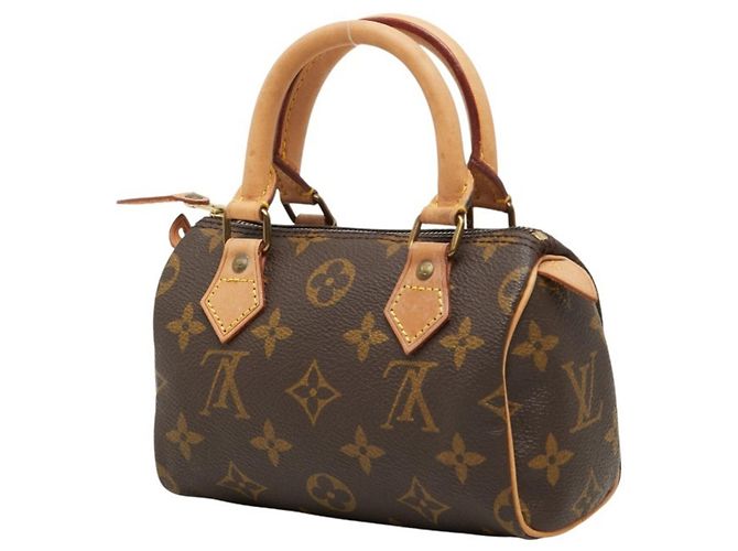 Borsa a mano Louis Vuitton Monogram Mini Speedy Marrone - vista 2
