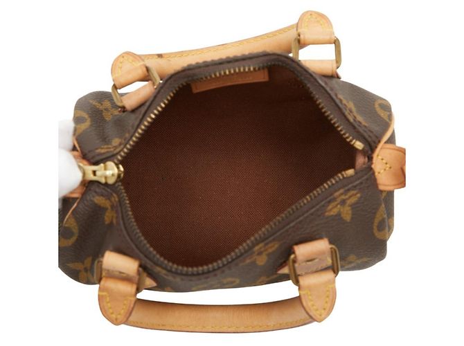 Borsa a mano Louis Vuitton Monogram Mini Speedy Marrone - vista 9