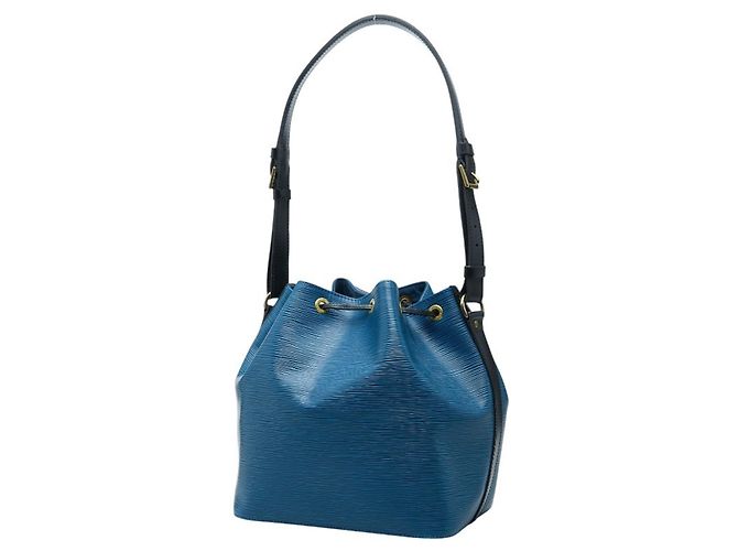 Noe Borsa a tracolla Louis Vuitton Epi Petit Noé Nero Blu - vista 2