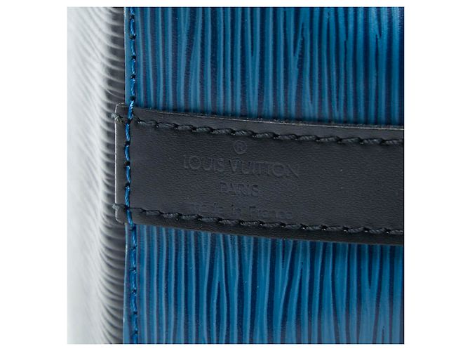 Noe Borsa a tracolla Louis Vuitton Epi Petit Noé Nero Blu - vista 9