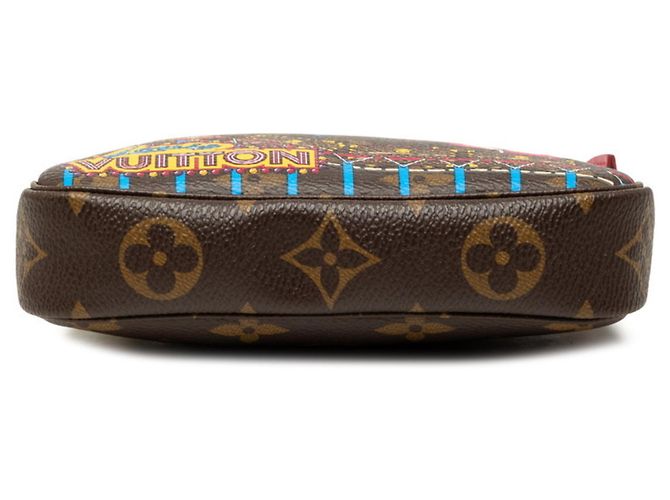 Louis Vuitton Monogram Vivienne Mini Pochette Accessoires Marrone - vista 3