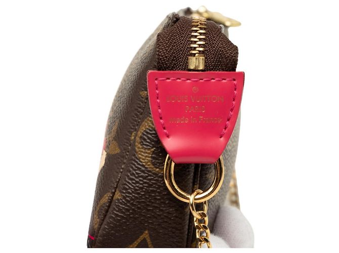 Louis Vuitton Monogram Vivienne Mini Pochette Accessoires Marrone - vista 5