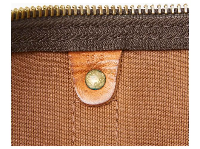 Borsa Louis Vuitton Monogram Keepall 55 Bandoulière Marrone - vista 10