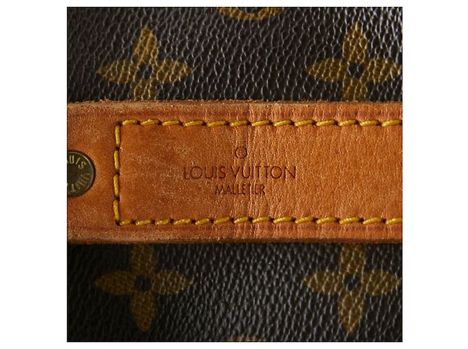 Borsa Louis Vuitton Monogram Keepall 55 Bandoulière Marrone - vista 11