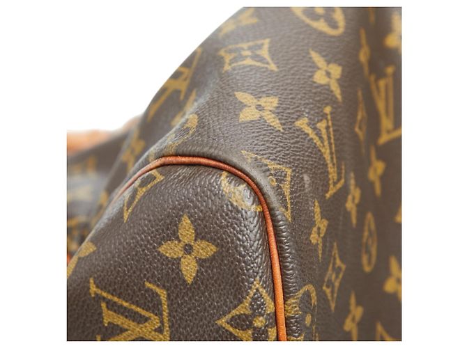 Borsa Louis Vuitton Monogram Keepall 55 Bandoulière Marrone - vista 7