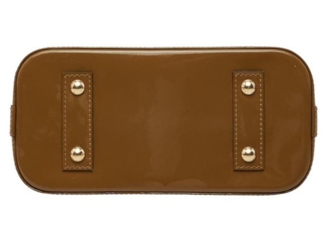 Borsa Louis Vuitton Vernis Alma BB Marrone Verde oliva - vista 3