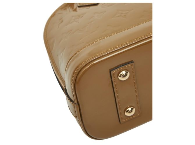 Borsa Louis Vuitton Vernis Alma BB Marrone Verde oliva - vista 5