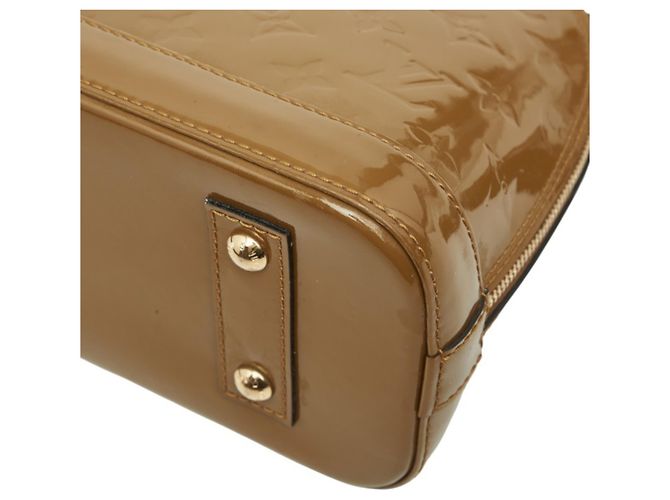 Borsa Louis Vuitton Vernis Alma BB Marrone Verde oliva - vista 6