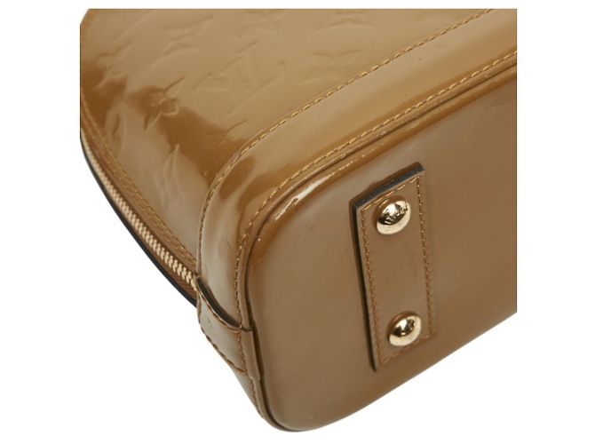 Borsa Louis Vuitton Vernis Alma BB Marrone Verde oliva - vista 7