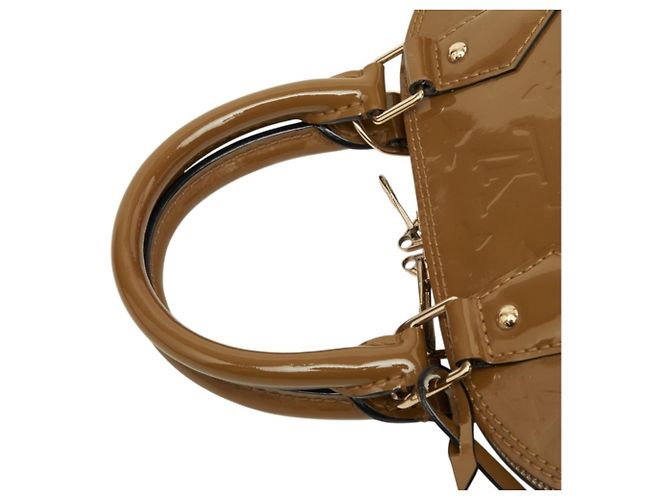 Borsa Louis Vuitton Vernis Alma BB Marrone Verde oliva - vista 8