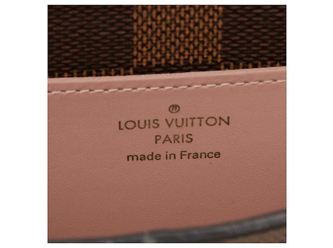 Louis Vuitton Damier Portefeuille Croisette Long Wallet Chain Shoulder Marrone Rosa - vista 14